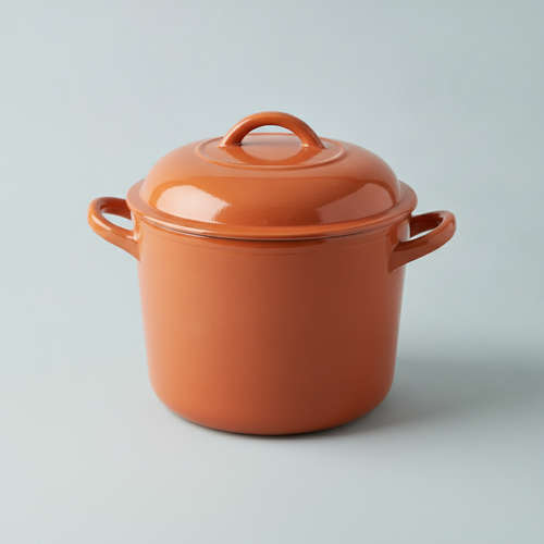 Kookpot met deksel, vooraanzicht