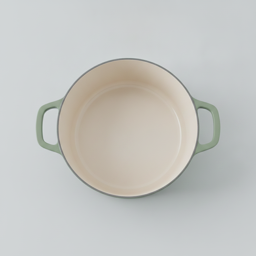 Sauteerpan met deksel, van bovenaf